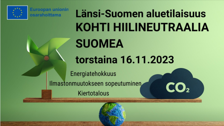 Kohti hiilineutraalia Suomea -lännen tilaisuus